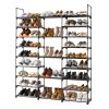 9 Tier Shoe Rack Storage Organizer Shelf Organizer with Protective Anti Drop Handles and Holds 50 Plus Pairs of Shoes