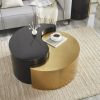 Yin Yang Modern Contemporary Black and Gold Coffee Table