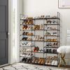 9 Tier Shoe Rack Storage Organizer Shelf Organizer with Protective Anti Drop Handles and Holds 50 Plus Pairs of Shoes