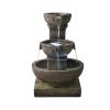 16” Indoor-Outdoor Water Fountain with LED Light and Waterfall Design