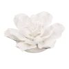 Handmade Cream Ceramic Flower Wall Decor Accent with Intricately Designed Petals