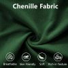 Green Chenille 2 Seater Cloud Couch with Matching Throw & Lumbar Pillows