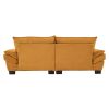 Yellow Corduroy Sofa Couch, with Loveseat or Sleeper Option and 2 Matching Pillows