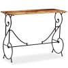 Solid Sheesham Wood Console Table with Unique Steel Design Frame & Legs