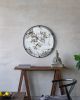 31.5” Industrial Design Decorative Round Lark Theodor Wall Mirror with Black Metal Frame