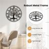 27” Black Tree of Life Decorative Metal Wall Clock with Non-Ticking Quartz Movement and Easy to Read Roman Numerals