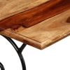 Solid Sheesham Wood Console Table with Unique Steel Design Frame & Legs