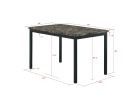 5 Piece Metal Dinette Set with Faux Marble Table Top, 1 Table & 4 Chairs and Metal Legs & Apron
