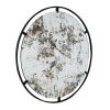 31.5” Industrial Design Decorative Round Lark Theodor Wall Mirror with Black Metal Frame
