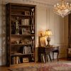 6 Tier Bookshelf Display Rack with Enclosed Back, Protective Design Sides and Top Surface For Extra Storage & Display