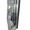 Crystal Crush Diamond Frame Mirror with Polished Glass Panels and Handcrafted Three Dimensional Design