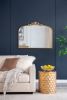 40" x 31" Classic Design Gold Arch Mirror with Baroque Inspired Frame and Vintage Detailing