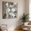 3D Mirror Wall Decor with Beveled and Symmetrical Glass Design