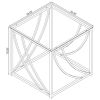 Brianne Chrome Square Clear Glass Top End Table with Geometric Design Base and Polished Metallic Finish