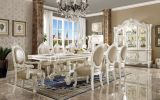 Set of 2, Taupe and Bone White Arm Chairs with Ornate Scrolled Legs and Contoured Nailhead Trim