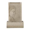 13.9” Buddha Water Fountain with LED Light for Indoor or Outdoor Usage