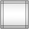 23.6" x 23.6" Black Square Iron Wall Mirror