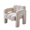 31.10" Wide Boucle Upholstered White Accent Chair