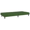 2 in 1 Function Dark Green Velvet Sofa Bed with Adjustable Backrests and Easy To Convert
