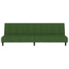 2 in 1 Function Dark Green Velvet Sofa Bed with Adjustable Backrests and Easy To Convert