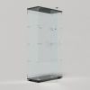 Tempered Glass Black Display Cabinet with LED Light, Remote Control and Multi Light Color Options