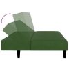 2 in 1 Function Dark Green Velvet Sofa Bed with Adjustable Backrests and Easy To Convert
