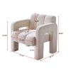 31.10" Wide Boucle Upholstered White Accent Chair