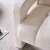 31.10" Wide Boucle Upholstered White Accent Chair