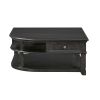 Charcoal Lift Top Coffee Table with Hidden Storage, Dovetail Drawer and Open Shelves