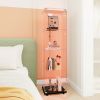 Tempered Glass Display Cabinet with Bluetooth LED Light Strip, Remote/App Control, 4 Tiers, and Multi Light Color Options