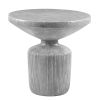 19” Handcrafted Laddie Weathered Gray Finish End Table for Outdoor or Indoor Use