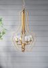 4 Light Metal Chandelier Hanging Light Fixture with Adjustable Chain and Valerio Nested Design