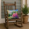 18” Idaho Syringa Throw Pillow with Waterolor Artwork, Indoor/Outdorr Usage and Machine Washable