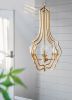 4 Light Metal Chandelier Hanging Light Fixture with Adjustable Chain and Valerio Nested Design