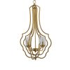 4 Light Metal Chandelier Hanging Light Fixture with Adjustable Chain and Valerio Nested Design