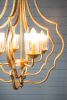 4 Light Metal Chandelier Hanging Light Fixture with Adjustable Chain and Valerio Nested Design