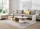 Modern Nesting Golden Oval Coffee Table & Round End Table with Drawer