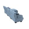 Luxury Modular Sectional Chenille Sofa Couch with Convertible Ottoman, Oversized L Shaped Cloud Couch and Matching Pillows