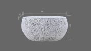T3502-32 White Round Coffee Table with Aluminum Casted Mesh Frame Design