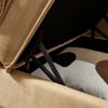 Modern Upholstery Velvet Chaise Lounge Chair with Hidden Storage, Matching Pillow and Gold Metal Legs