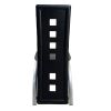 4 Piece Long Backrest Square Hollow Black Dining Chairs