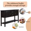 48'' Solid Wood Sideboard Console Table with 2 Drawers and 2 Cabinets and Open Bottom Shelf