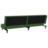 2 in 1 Function Dark Green Velvet Sofa Bed with Adjustable Backrests and Easy To Convert