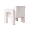 31.10" Wide Boucle Upholstered White Accent Chair