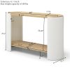 48” Oval Console Table with 2 Tiers and Open Bottom Shelf