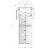 Tall Black Corner Storage Cabinet with 8 Doors and 4 Shelves