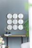 27.2" Contemporary Decorative 9 Ring Metal Wall Mirror with Harmony Mirror Design and Minimalist Style