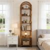 70.8” High Arched Bookshelf Display Rack with 6 Tiers and Open Storage Shelves