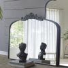 40” Large Arch Classic Design Mirror with Baroque Inspired Frame and Custom Protected Inlaid Glass