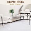 39.25” Clear Acrylic Coffee Table with Long Rectangle Shape and Waterfall Style Leg Design